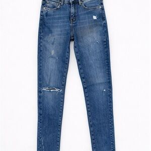 Zara Blue Distressed Skinny Jeans